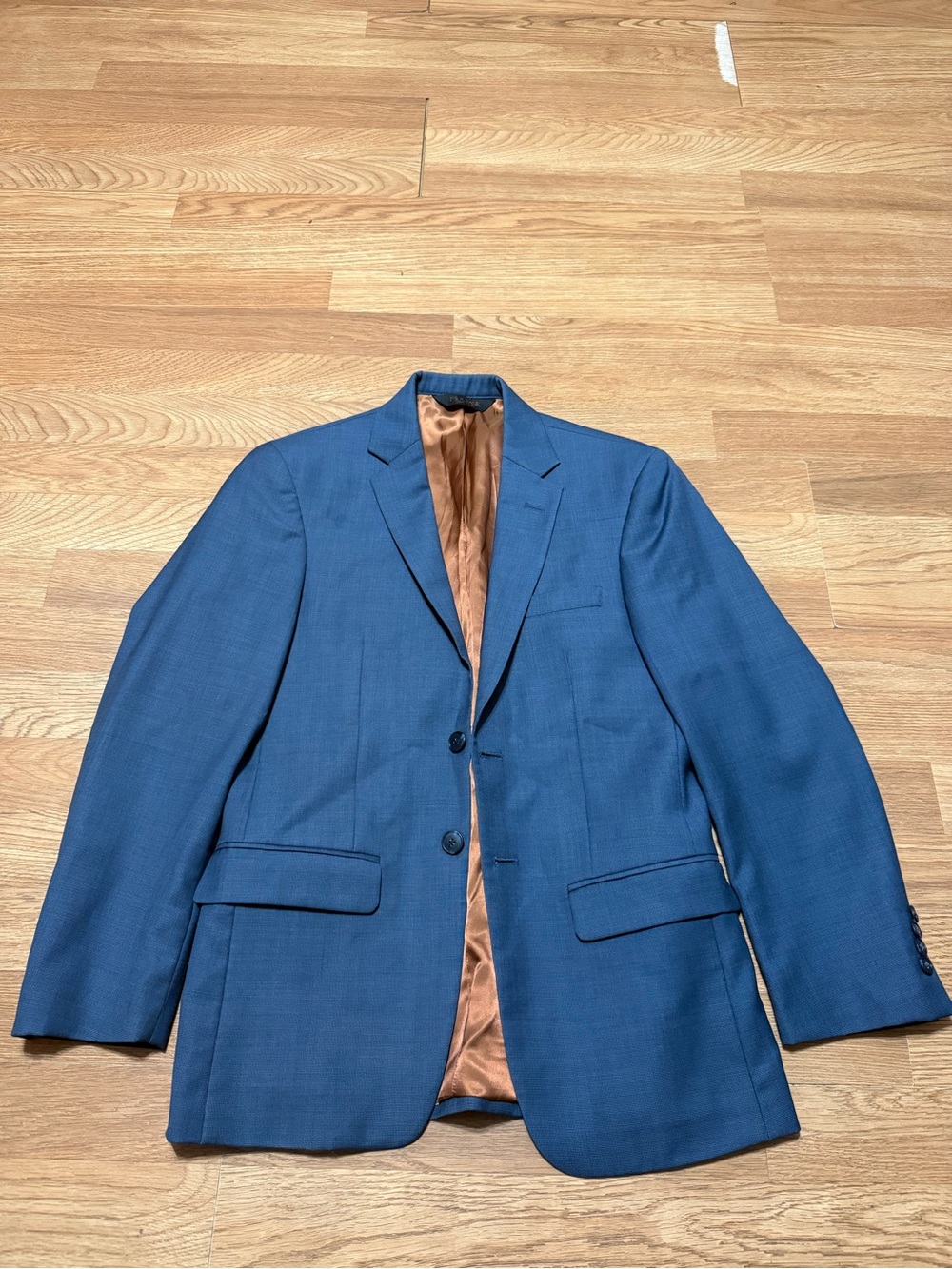 Jos. A. Bank Blue Two-Button Sport Coat with Brown Lining